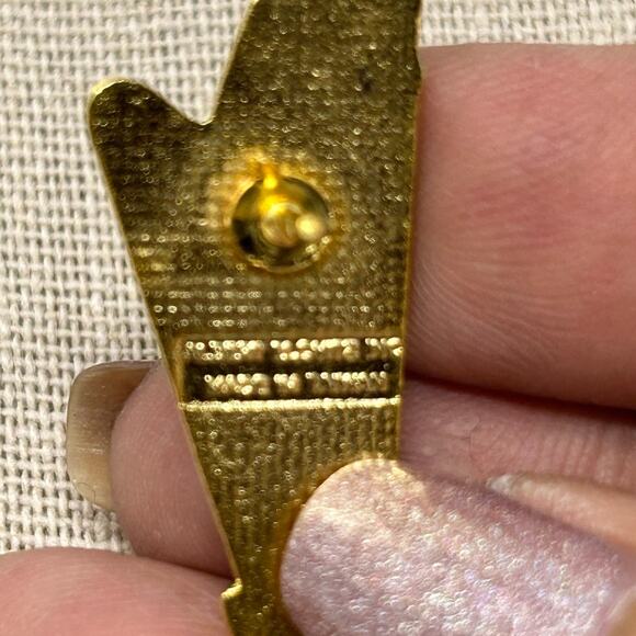 Vintage Albert Elovitz Enamel Harp Pin - Picture 5 of 7